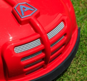 Robotic lawn mower with Italian sports car design